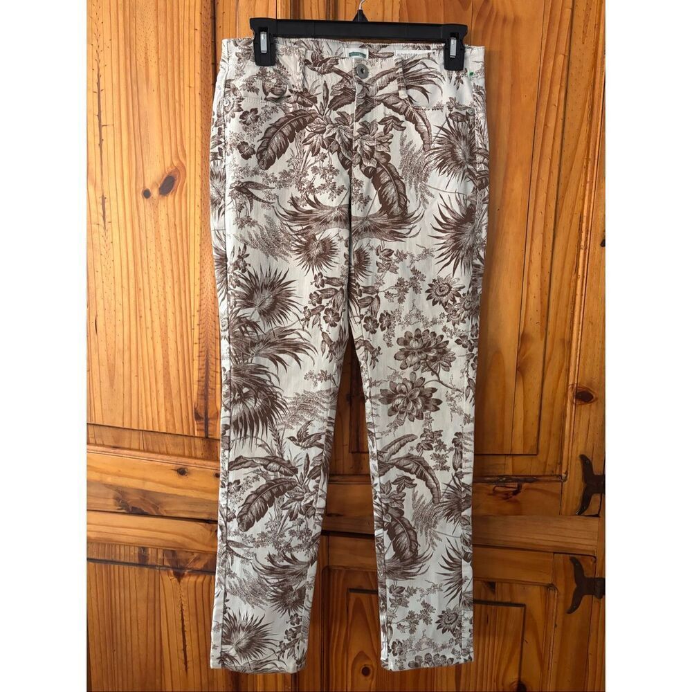 J. Jill Floral Print Authentic Fit Ankle Jeans